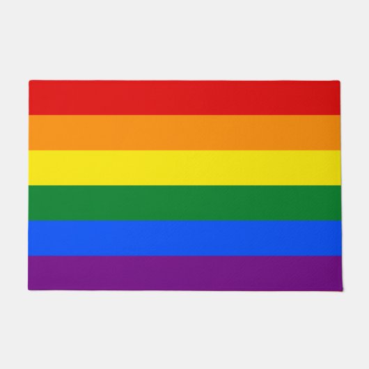 Regenbogenflagge (LGBT) Fußmatte (Vorderseite)