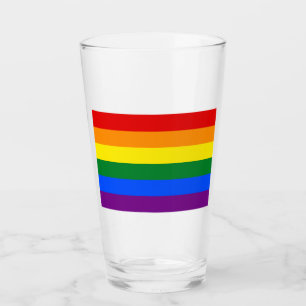Regenbogenflagge (LGBT) Glas
