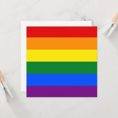Regenbogenflagge (LGBT) Karte (Vorderseite/Rückseite Beispiel)