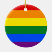 Regenbogenflagge (LGBT) Keramik Ornament (Hinten)