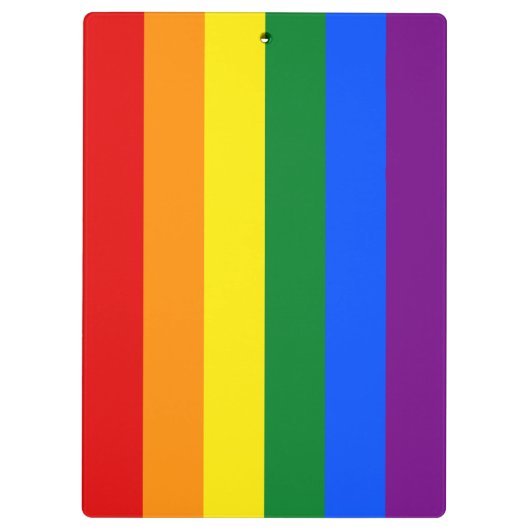 Regenbogenflagge (LGBT) Klemmbrett (Rückseite)