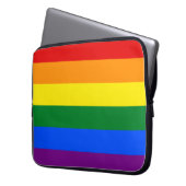 Regenbogenflagge (LGBT) Laptopschutzhülle (Vorderseite Links)