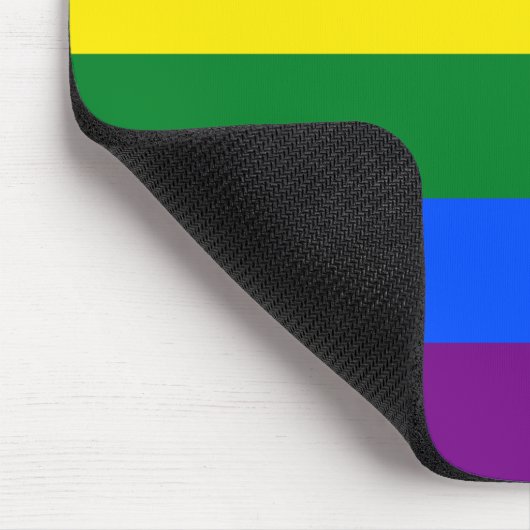 Regenbogenflagge (LGBT) Mousepad (Ecke)