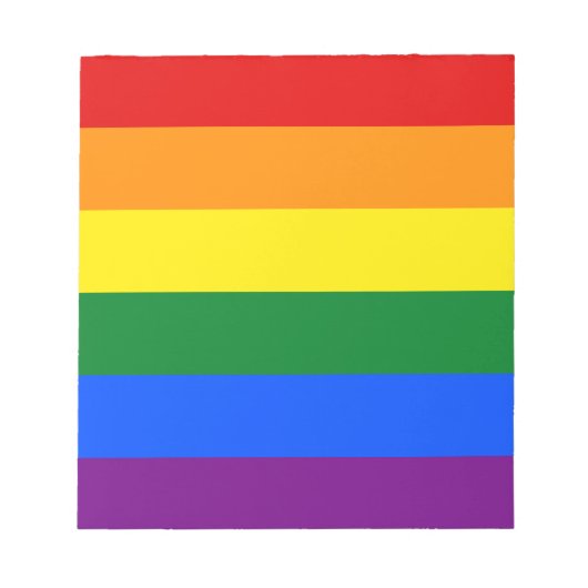 Regenbogenflagge (LGBT) Notizblock (Vorderseite)
