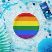 Regenbogenflagge (LGBT) Pappteller (Party)