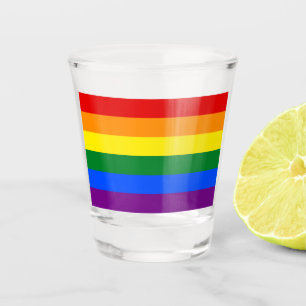 Regenbogenflagge (LGBT) Schnapsglas