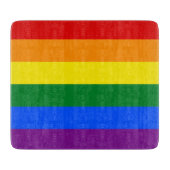 Regenbogenflagge (LGBT) Schneidebrett (Vorderseite)