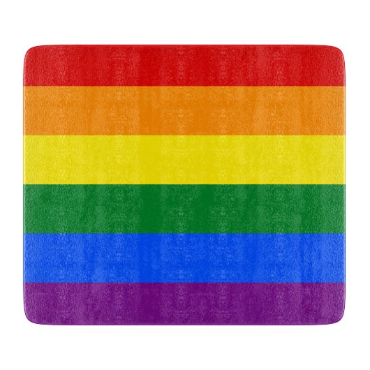 Regenbogenflagge (LGBT) Schneidebrett (Vorderseite)