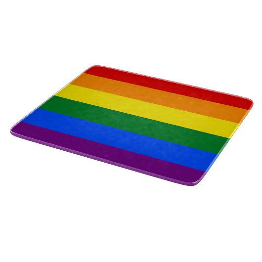 Regenbogenflagge (LGBT) Schneidebrett (Ecke)