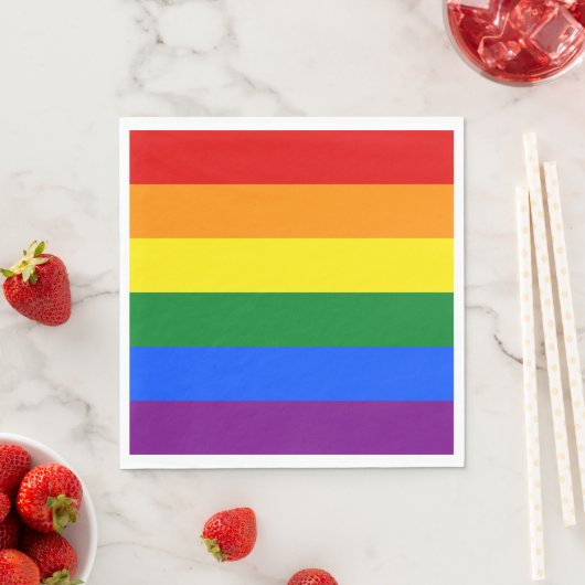 Regenbogenflagge (LGBT) Serviette (Beispiel)
