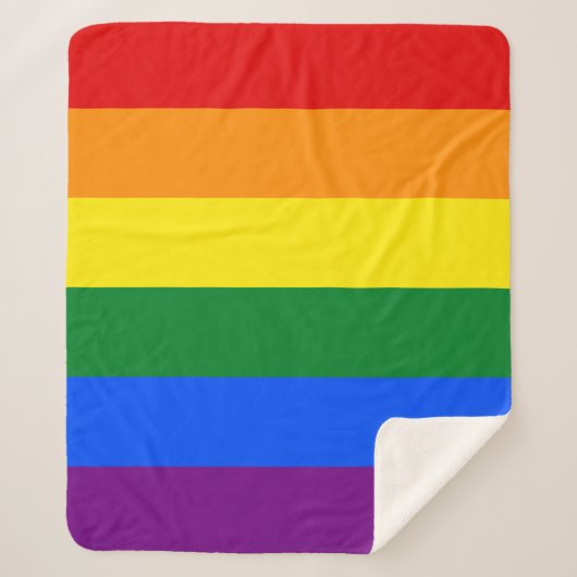 Regenbogenflagge (LGBT) Sherpadecke (Vorderseite)