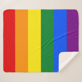Regenbogenflagge (LGBT) Sherpadecke (Vorderseite (Horizontal))
