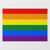 Regenbogenflagge - LGBT & Stolz Fensteraufkleber (Blatt)
