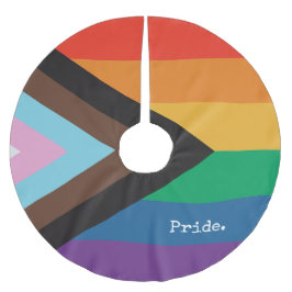 Regenbogenflagge - LGBTQIA - Personalize - Baumroc Polyester Weihnachtsbaumdecke