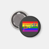Regenbogenflagge Magnet (Vorderseite/Rückseite)