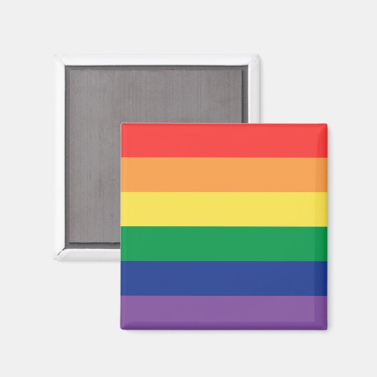 Regenbogenflagge Magnet (Vorderseite/Rückseite)