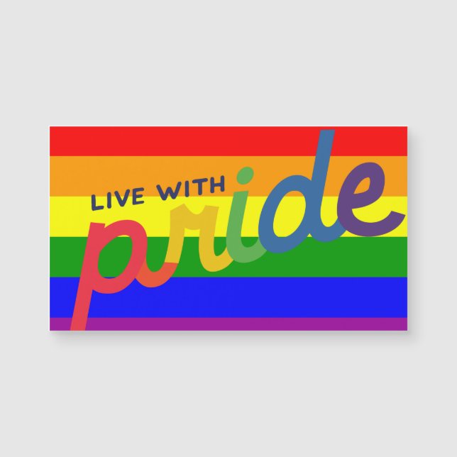 Regenbogenflagge Magnetkarte (Vorderseite)