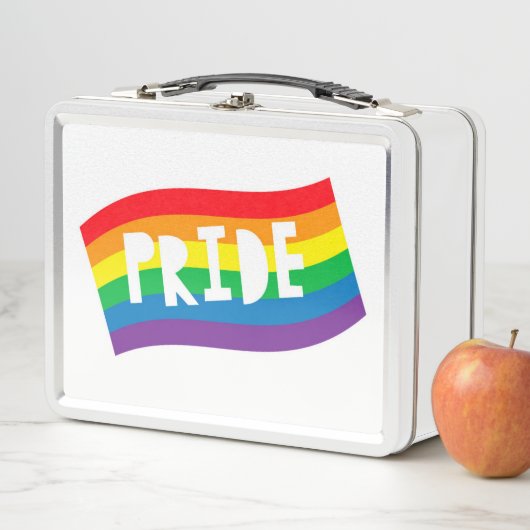 Regenbogenflagge Metall Brotdose (Beispiel)