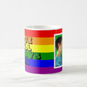 Regenbogenflagge mit Foto Kaffeetasse (Mittel)