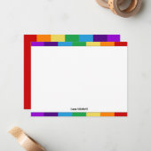 Regenbogenflagge Mitteilungskarte (Vorderseite/Rückseite Beispiel)