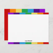 Regenbogenflagge Mitteilungskarte (Vorne/Hinten)