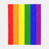 Regenbogenflagge-Muster der Schwulenbewegung Fleecedecke (Vorderseite)