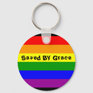 Regenbogenflagge, nach Grace Gerettet Schlüsselanhänger