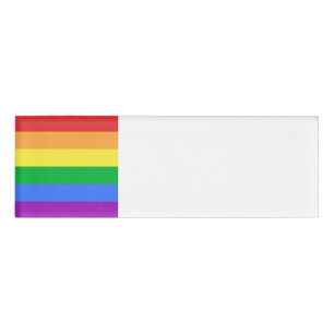 Regenbogenflagge Namenschild