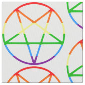 Regenbogenflagge Pentagramm Regenbogen Stoff (Nahaufnahme)