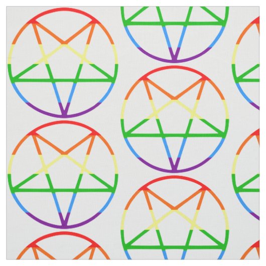 Regenbogenflagge Pentagramm Regenbogen Stoff (Muster)
