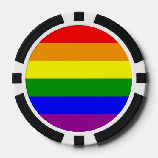 Regenbogenflagge Pokerchips (Vorderseite)