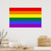 Regenbogenflagge Poster (Küche)