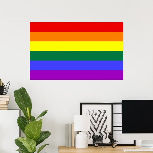 Regenbogenflagge Poster (Heimbüro)
