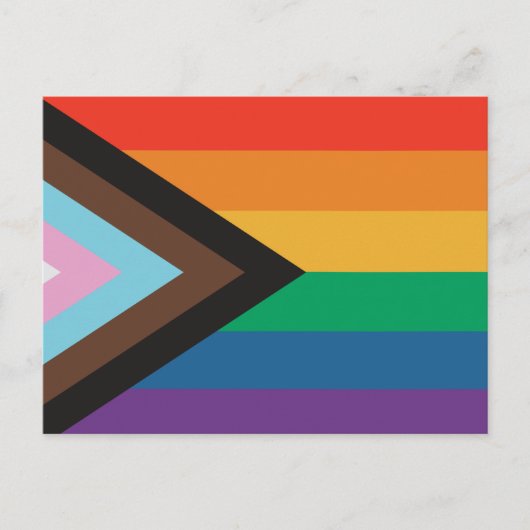 Regenbogenflagge Postkarte (Vorderseite)