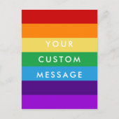 Regenbogenflagge Postkarte (Vorderseite)