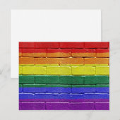 Regenbogenflagge Postkarte (Vorne/Hinten)
