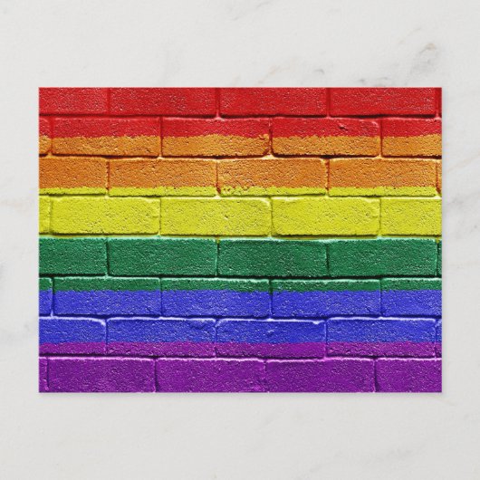 Regenbogenflagge Postkarte (Vorderseite)