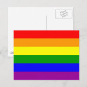 Regenbogenflagge Postkarte (Vorne/Hinten)