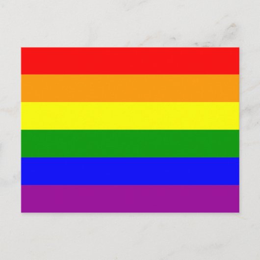 Regenbogenflagge Postkarte (Vorderseite)