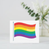 Regenbogenflagge Postkarte (Stehend Vorderseite)