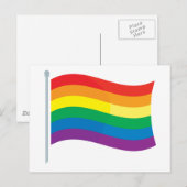 Regenbogenflagge Postkarte (Vorne/Hinten)
