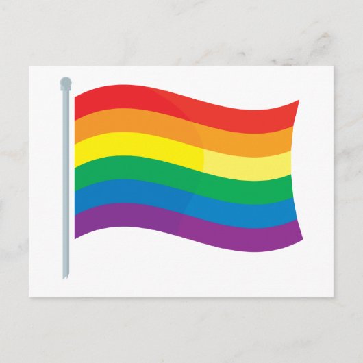 Regenbogenflagge Postkarte (Vorderseite)