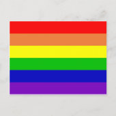 Regenbogenflagge Postkarte (Vorderseite)