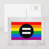 Regenbogenflagge Postkarte (Vorne/Hinten)