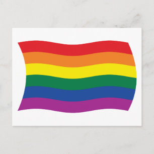 Regenbogenflagge Postkarte der Schwulen- und Lesbe
