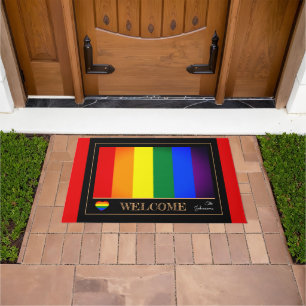 Regenbogenflagge & Pride House Matts / LGBT Doorma Fußmatte