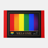 Regenbogenflagge & Pride House Matts / LGBT Doorma Fußmatte (Vorderseite)