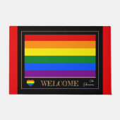 Regenbogenflagge & Pride House Matts / LGBT Doorma Fußmatte (Vorderseite)