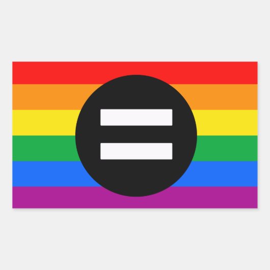 Regenbogenflagge Rechteckiger Aufkleber (Vorderseite)