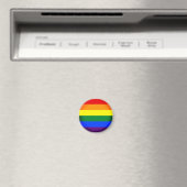 Regenbogenflagge & Regenbogen / LGBT Community Mag Magnet (In Situ (Geschirrspüler))